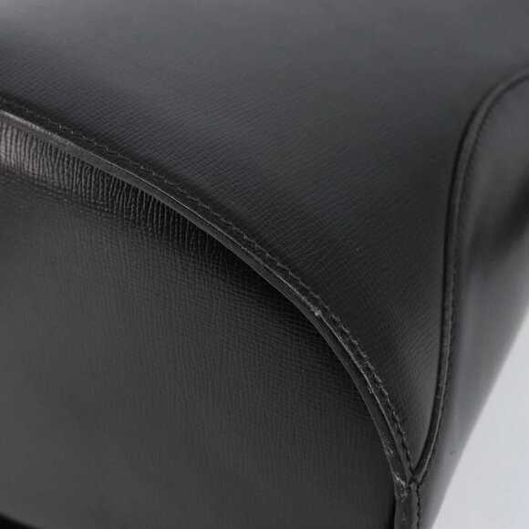 Christian Dior Hand Bag Leather Black Gold Auth BA6007 - Picture 4 of 16